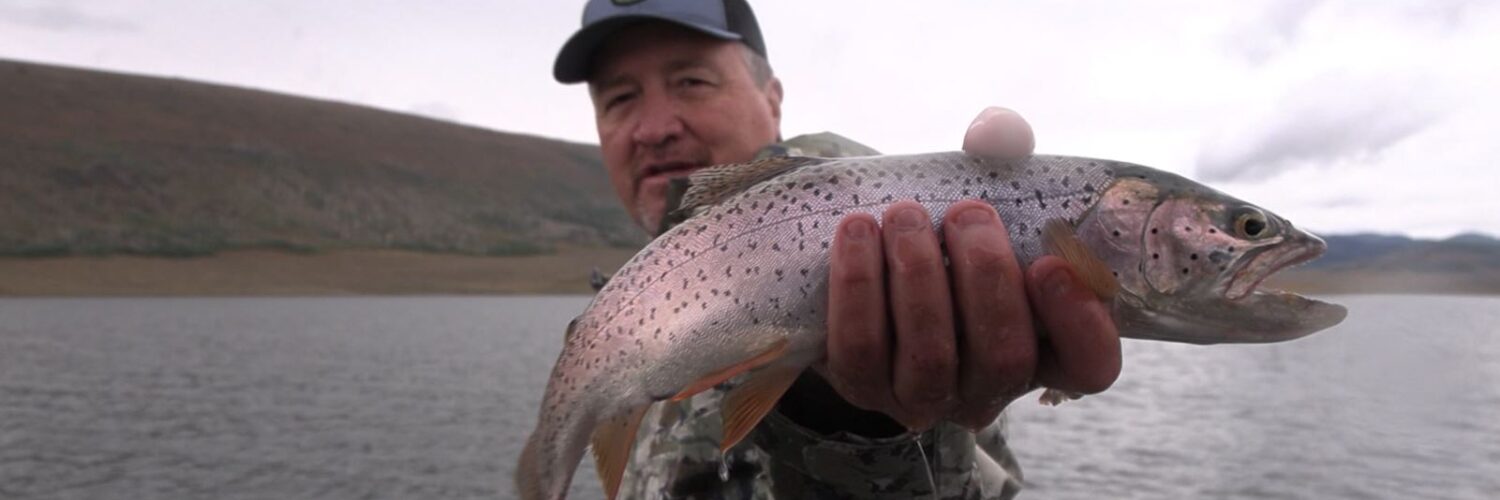 Adam Eakle holding trout