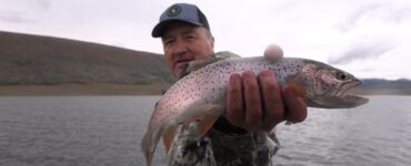 Adam Eakle holding trout